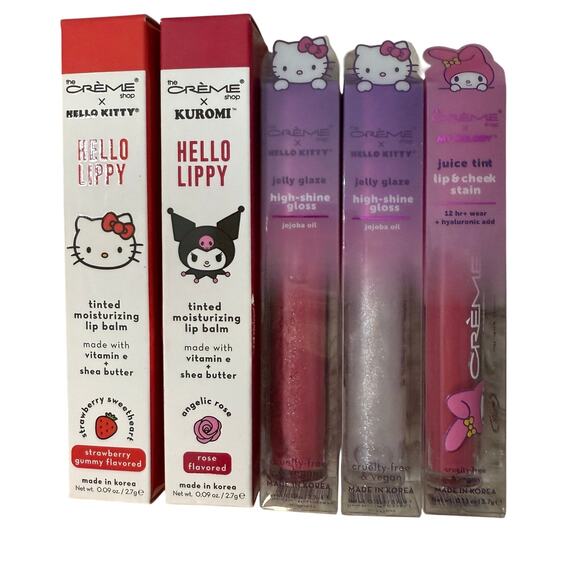 Hello Kitty x Kuromi x My Melody Lip Bundle – Gloss, Balm & Tint Set (K-Beauty) - Picture 1 of 3